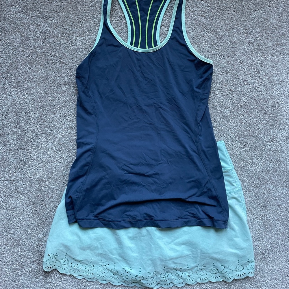 Tennis skirt and matching top. Skirt is sz.M Kyodan and top is sz.S Gap body